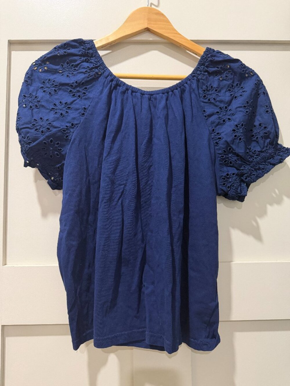 JCrew Factory Navy Eyelet Shirt Size M